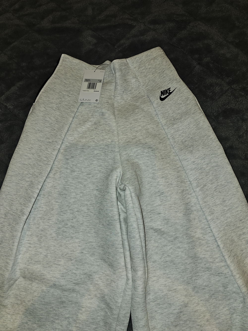 Nike Womens' Light Gray Wide-Leg Sweatpants - Picture 2 of 9